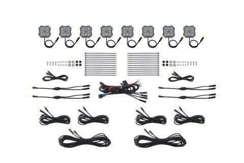 Diode Dynamics Rock Light - Red/White - M8 8-Pack thumbnail 1