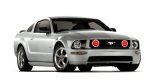 Oracle 05-09 Ford Mustang GT LED Fog Light Halo Kit - Red thumbnail 2