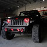 Oracle 07-17 Jeep Wrangler LED Fog Light Halo Kit - Red thumbnail 3