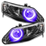 Oracle 06-11 Honda Civic Sedan LED Headlight Halo Kit - UV/Purple thumbnail 4