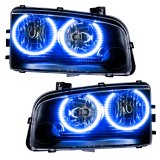 Oracle 05-10 Dodge Charger LED Headlight Halo Kit - Blue thumbnail 3