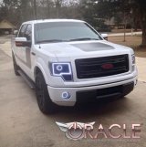 Oracle 13-14 Ford F-150 / Raptor LED Headlight Projector Halo Kit - Red thumbnail 2