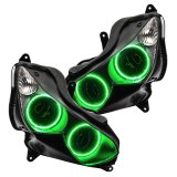 Oracle 07-15 Kawasaki ZX-14R LED Headlight Halo Kit - Green thumbnail 3