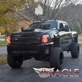 Oracle 07-13 Chevrolet Silverado LED Round Style Headlight Halo Kit - Red thumbnail 2