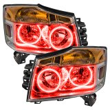 Oracle 04-07 Nissan Titan LED Headlight Halo Kit - Red thumbnail 3