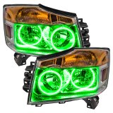 Oracle 04-07 Nissan Titan LED Headlight Halo Kit - Green thumbnail 5