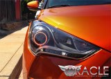 Oracle 11-13 Hyundai Veloster LED Headlight Halo Kit - Green thumbnail 2