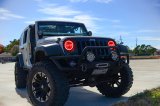 Oracle 07-17 Jeep Wrangler Surface Mount LED Headlight Halo Kit - Red thumbnail 8