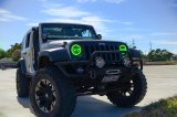 Oracle 07-17 Jeep Wrangler Surface Mount LED Headlight Halo Kit - Green thumbnail 8