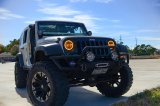 Oracle 07-17 Jeep Wrangler Surface Mount LED Headlight Halo Kit - Amber thumbnail 8