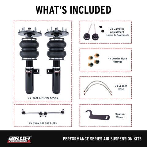 Air Lift Performance 2015-2018 BMW M3 / 15-20 M4 Front Kit (5 Bolt) thumbnail 5