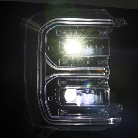 AlphaRex 23-26 Ford F-250 SD LUXX LED Proj Headlights Alpha Blk w/Activ Light/Seq Signal/Switchback thumbnail 2