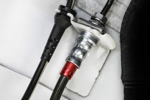 APR 05-22 Audi A3/05-22 Volkswagen GTI/Jetta/Passat Braided Stainless Steel Brake Line Set - Front thumbnail 3