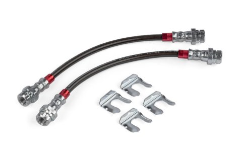 APR 06-13 Audi A3/A3 Quattro/06-14 Volkswagen GTI Braided Stainless Steel Brake Line Set - Rear thumbnail 1