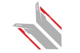 APR Sideburn Stickers - Silver APR/Red Stripe (Pair) thumbnail 1
