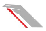 APR Sideburn Stickers - Silver APR/Red Stripe (Pair) thumbnail 3