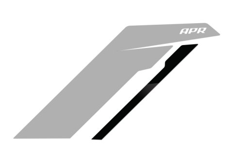 APR Sideburn Stickers - Silver APR/Black Stripe (Pair) thumbnail 2