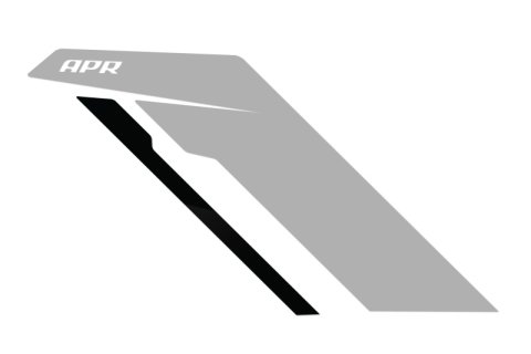 APR Sideburn Stickers - Silver APR/Black Stripe (Pair) thumbnail 3