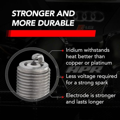 APR EA888.3/4/EA855.2/EA824 Iridium Pro Spark Plug - Heat Range 9 - 14mm x 26.5mm x 16mm - SINGLE thumbnail 8