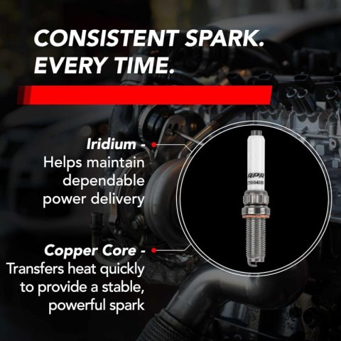 APR EA825/EA839/9A2 Iridium Pro Spark Plug - Heat Range 10 - 12mm x 26.5mm x 14mm - SINGLE thumbnail 4