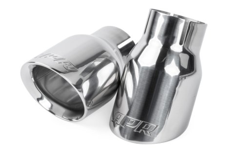 APR Double-Walled 3.5in Slash-Cut Tips - Polished Silver - Set of 2 thumbnail 1
