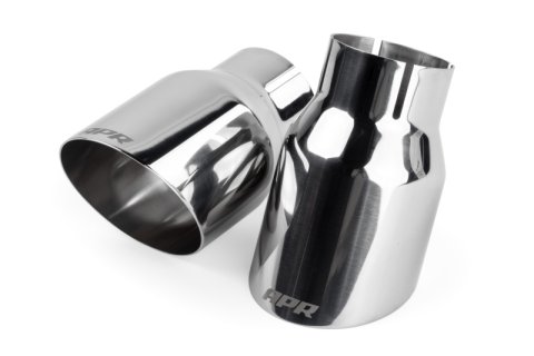 APR Single-Walled 3.5in Slash-Cut Tips - Polished Silver - Set of 2 thumbnail 3