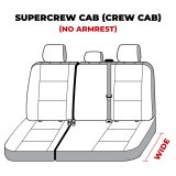 Covercraft 19-25 Ford F250 F350 F450 Carhartt Super Dux SeatSaver Second Row Custom Seat Cvr-Gravel thumbnail 3