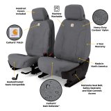 Covercraft 19-25 Chevrolet Silverado Carhartt Super Dux SeatSaver Sec Row Custom Seat Cover- Gravel thumbnail 3