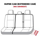 Covercraft 19-25 Ford F250 F350 Carhartt Super Dux SeatSaver Second Row Custom Seat Cover - Gravel thumbnail 3