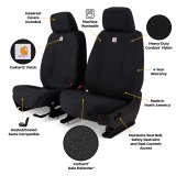 Covercraft 18-25 Jeep Wrangler JL Carhartt Super Dux SeatSaver Front Row Custom Seat Cover - Black thumbnail 2