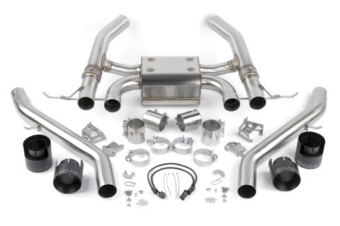 Dinan 21-27 BMW M3/M4 (G80/G82/G83) Valved Axleback Exhaust System - Black Tips thumbnail 1