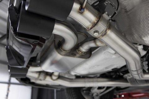 Dinan 21-27 BMW M3/M4 (G80/G82/G83) Valved Axleback Exhaust System - Black Tips thumbnail 6