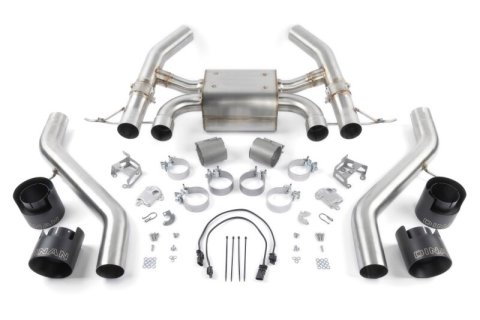 Dinan 23-26 BMW M2 (G87) Valved Axleback Exhaust System - Black Tips thumbnail 1