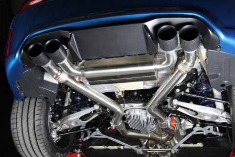 Dinan 19-21 BMW M2 Competition (F87) Free Flow Axleback Exhaust System w/X-Pipe - Black Tips thumbnail 9