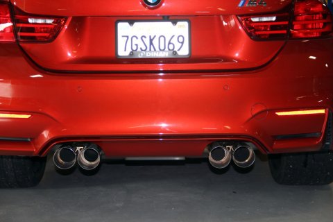 Dinan 15-20 BMW M3/M4 (F80/F82/F83) Free Flow Axleback Exhaust System - Black Tips thumbnail 2