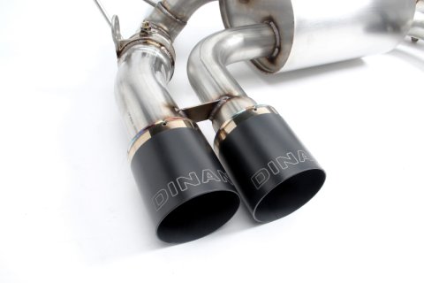 Dinan 15-20 BMW M3/M4 (F80/F82/F83) Free Flow Axleback Exhaust System - Black Tips thumbnail 5