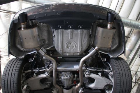 Dinan 11-16 BMW 535i (F10) Free Flow Axleback Exhaust System - Black Tips thumbnail 2