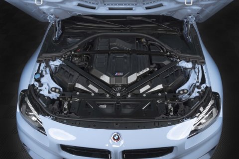 Dinan 21-27 BMW M2/M3/M4 (G80/G82/G87) Gloss Carbon Fiber Engine Cover w/Matte Accents thumbnail 3