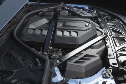 Dinan 21-27 BMW M2/M3/M4 (G80/G82/G87) Matte Carbon Fiber Engine Cover w/Gloss Accents thumbnail 4