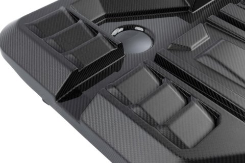 Dinan 21-27 BMW M2/M3/M4 (G80/G82/G87) Matte Carbon Fiber Engine Cover w/Gloss Accents thumbnail 8