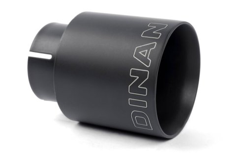 Dinan Double-Walled 4in Clamp-On Exhaust Tip - Black - 4in Outlet / 3in Inlet thumbnail 1