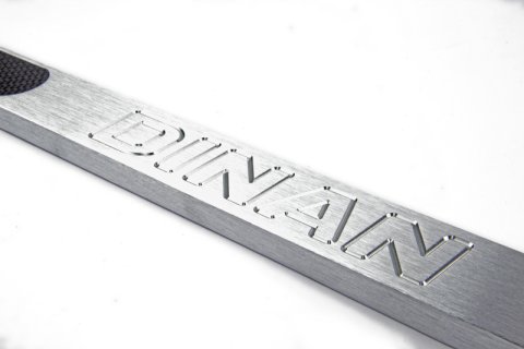 Dinan 97-03 BMW 525i/528i/530i/540i/M5 (E39) Brushed Alum. w/Carbon Inlays Shock Tower Brace - Rear thumbnail 1