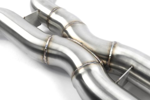 Dinan 24-26 BMW X5 M LCI/X6 M LCI (F95/F96) High Flow X-Pipe Exhaust - 3.25in - Stainless Steel thumbnail 4