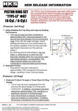 HKS PISTON RING SET N21 D87.0 6-Cyl. thumbnail 3