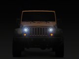 Raxiom 07-18 Jeep Wrangler JK 7-Inch V2 Dragon Eye LED Headlights- Black Housing- Clear Lens thumbnail 9