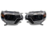 Raxiom 12-15 Toyota Tacoma Axial Series Switchback Projector Headlights- Black Housing- Clear Lens thumbnail 4