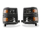 Raxiom 14-15 Chevrolet Silverado 1500 OE Style Headlights/ Black Trim- Black - Clear Lens thumbnail 6