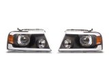 Raxiom 04-08 Ford F-150 Axial Series Projector Headlights with LED Bar- Black Housing- Clear Lens thumbnail 9