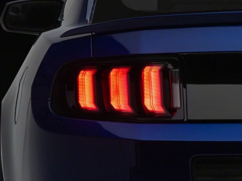 Raxiom 13-14 Ford Mustang CXR Series LED Tail Lights- Black Housing- Smoked Lens thumbnail 1