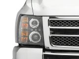 Raxiom 07-13 Chevrolet Silverado 1500 LED Halo Projector Headlights- Black Housing- Clear Lens thumbnail 5